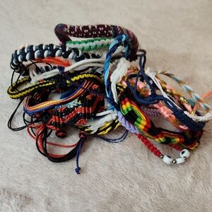 Colorful Bundle Woven Kids Friendship Bracelets - Multi-Color